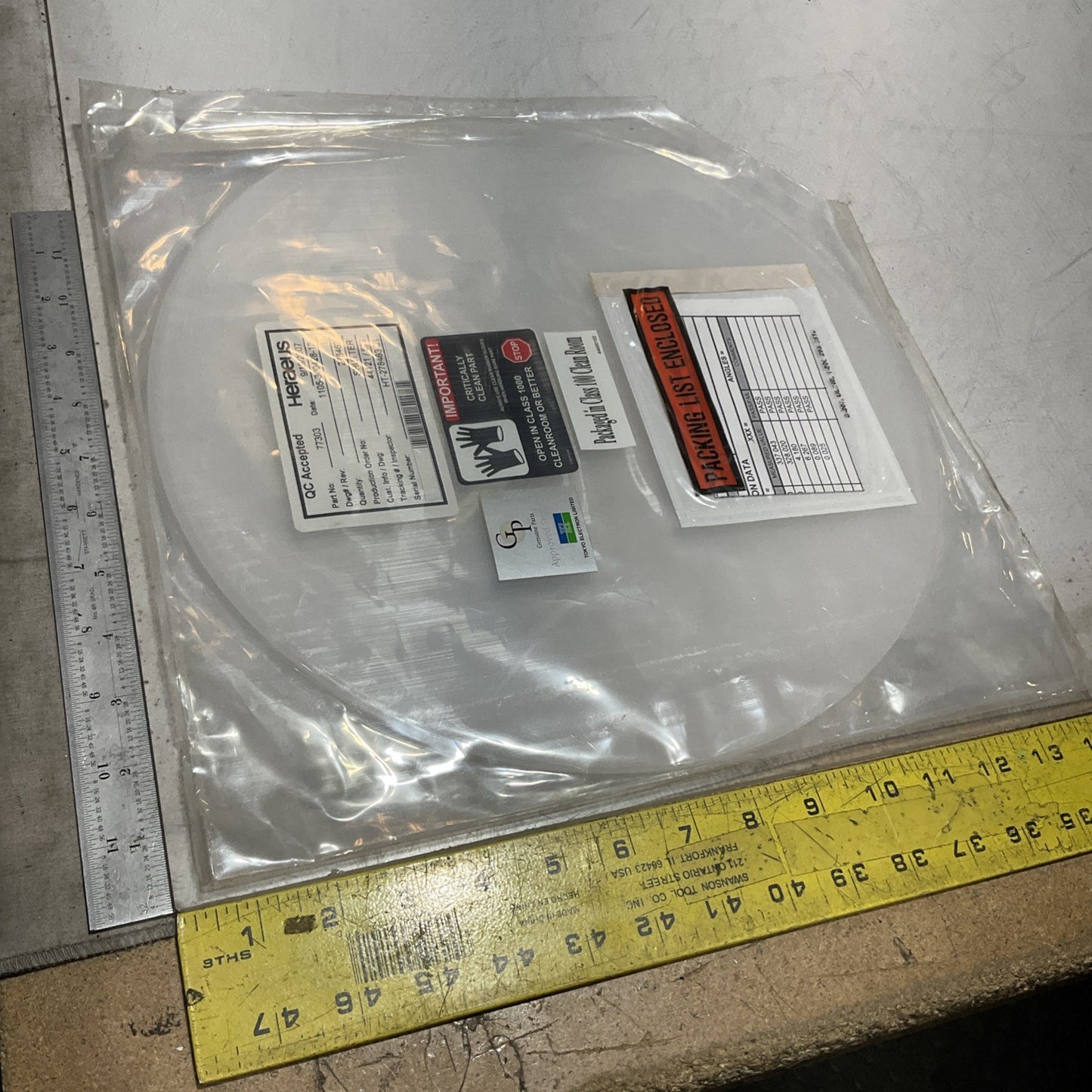 HERAEUS  77303  SHUTTER QUARTZ  TELL  1105-300428-12  777