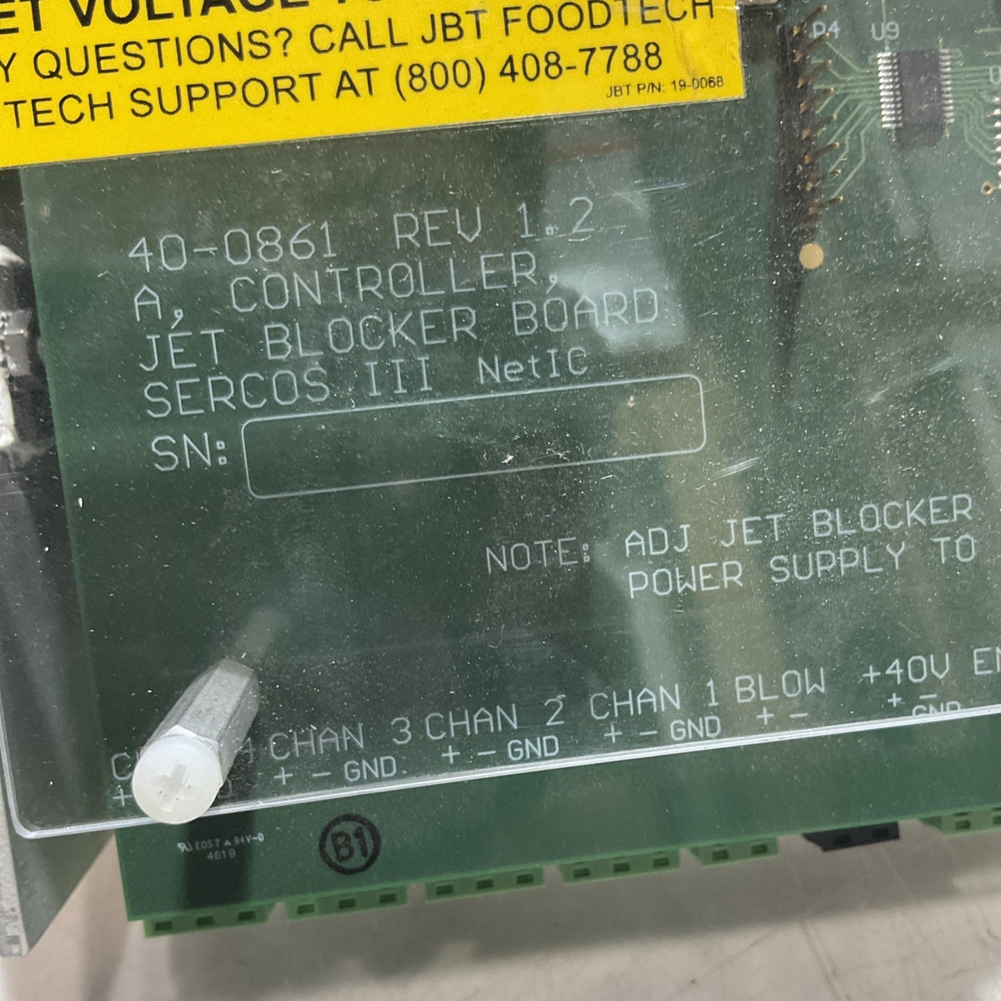 GRAYHILL 40-0861 REV 1.2 CONTROLLER JET BLOCKER  BOARD  POWER SUPPLY 40VDC  RM6