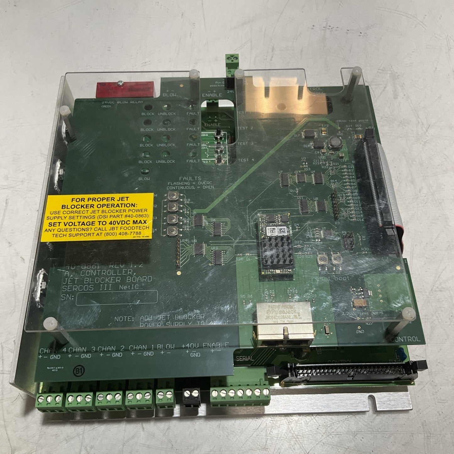 GRAYHILL 40-0861 REV 1.2 CONTROLLER JET BLOCKER  BOARD  POWER SUPPLY 40VDC  RM6