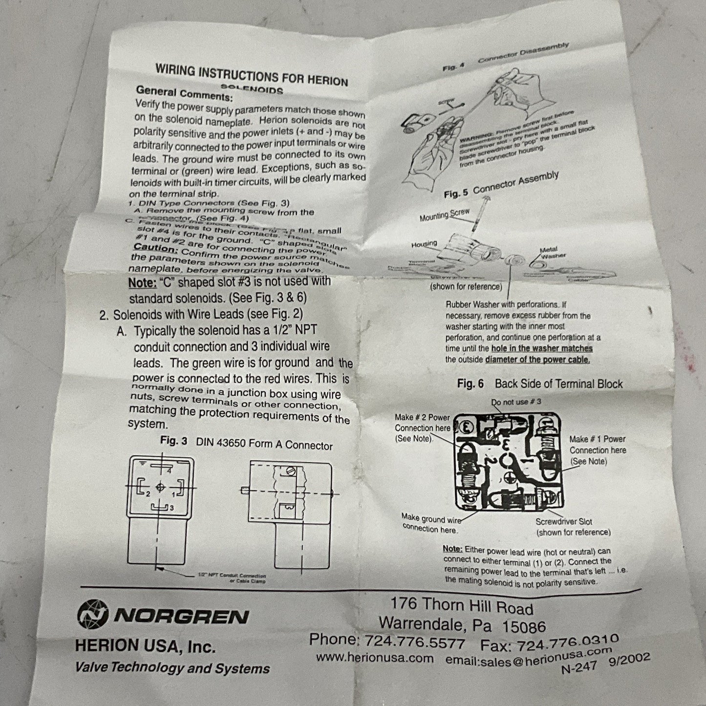 NORGREN 2630670E PNEUMATIC DIRECT SOLENOID VALVE 150 PSIG 4-WAY 1/8 PORT Z2M