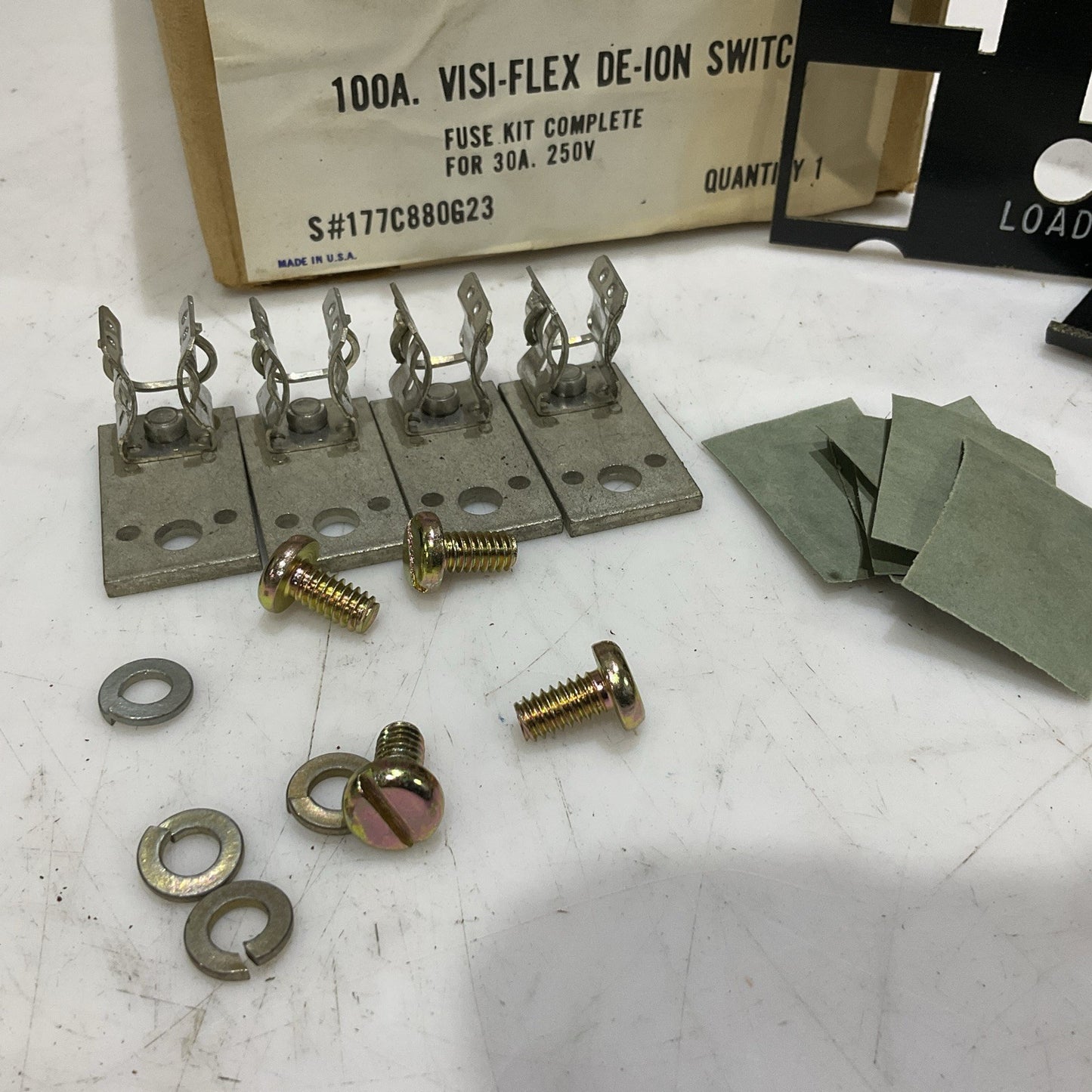 WESTINGHOUSE 177C880G23 VISI-FLEW DE-ION SWITCH FUSE KIT COMPLETE  30A 250V Z2M