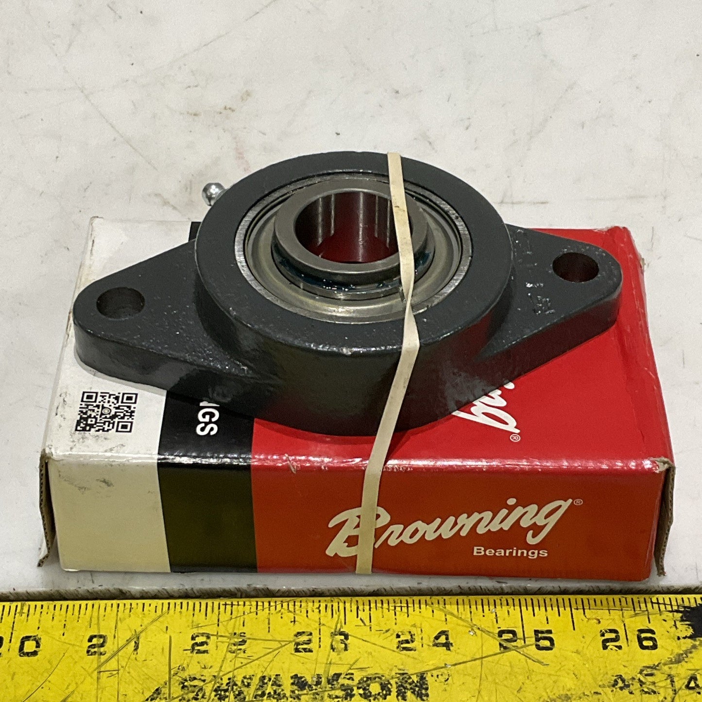 BROWNING VF2E-118 FLANGE MOUNTED BALL BEARING 2 BOLT 1 1/8 IN LOT OF 2 Z2M
