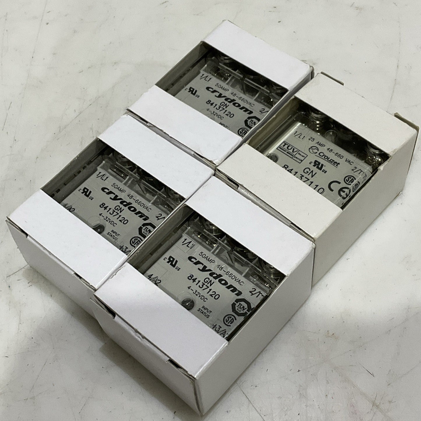 CROUZET CRYDOM GN84137110 SOLID STATE RELAY 25AMP 48-660 VAC LOT OF 4  Z2M