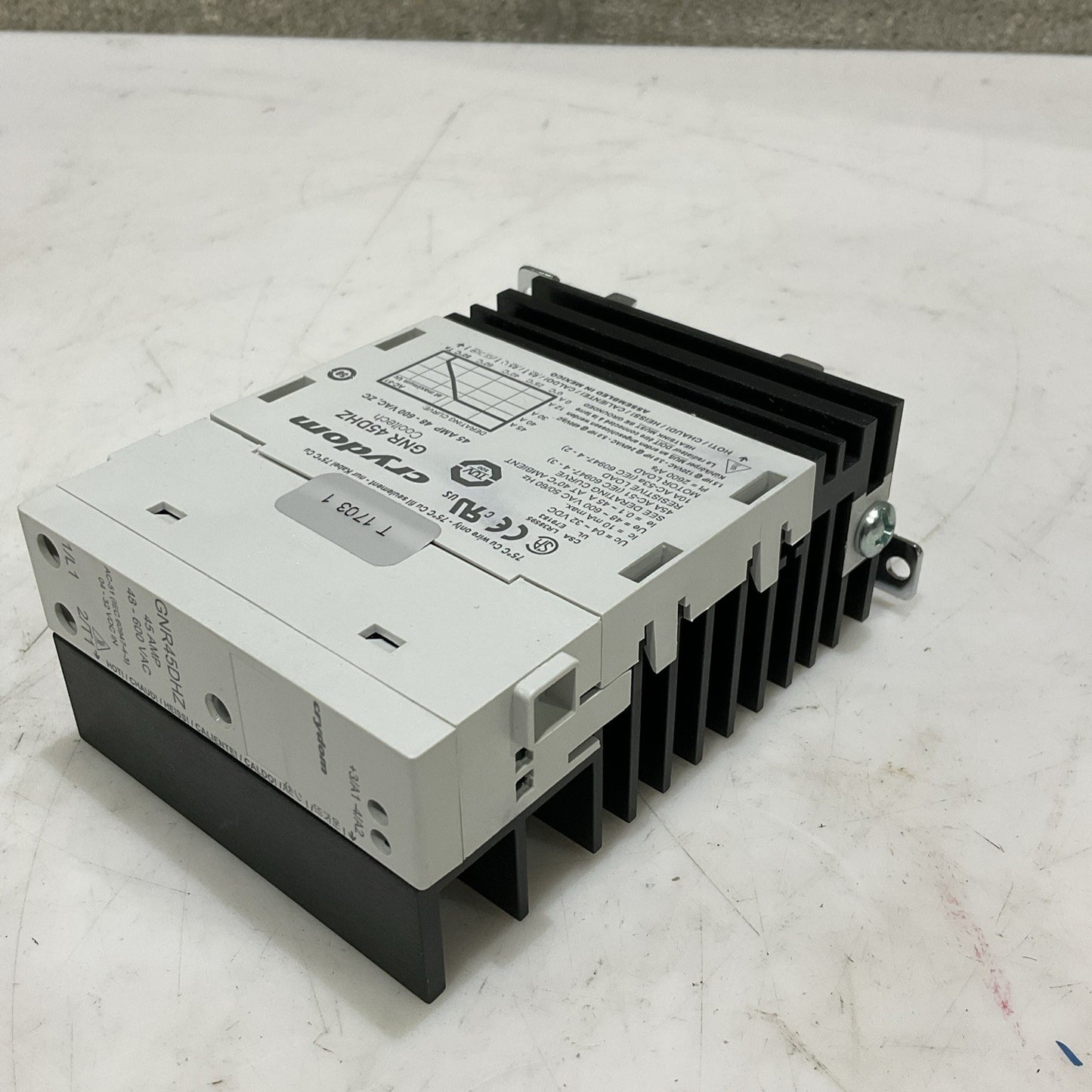 CRYDOM GNR45DHZ SOLID STATE RELAY COOLTECH 45 AMP 48-600VAC ZU Z2M