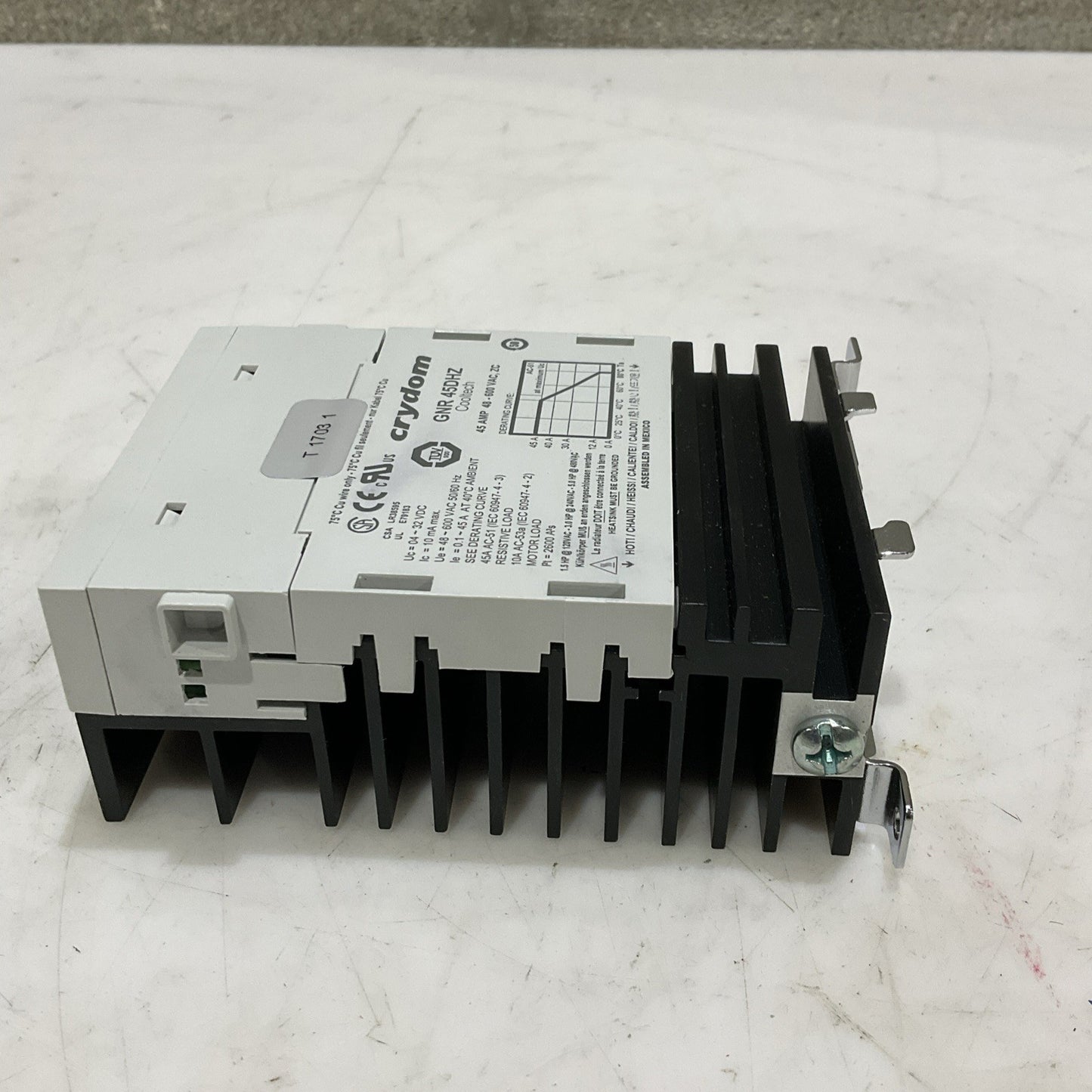 CRYDOM GNR45DHZ SOLID STATE RELAY COOLTECH 45 AMP 48-600VAC ZU Z2M