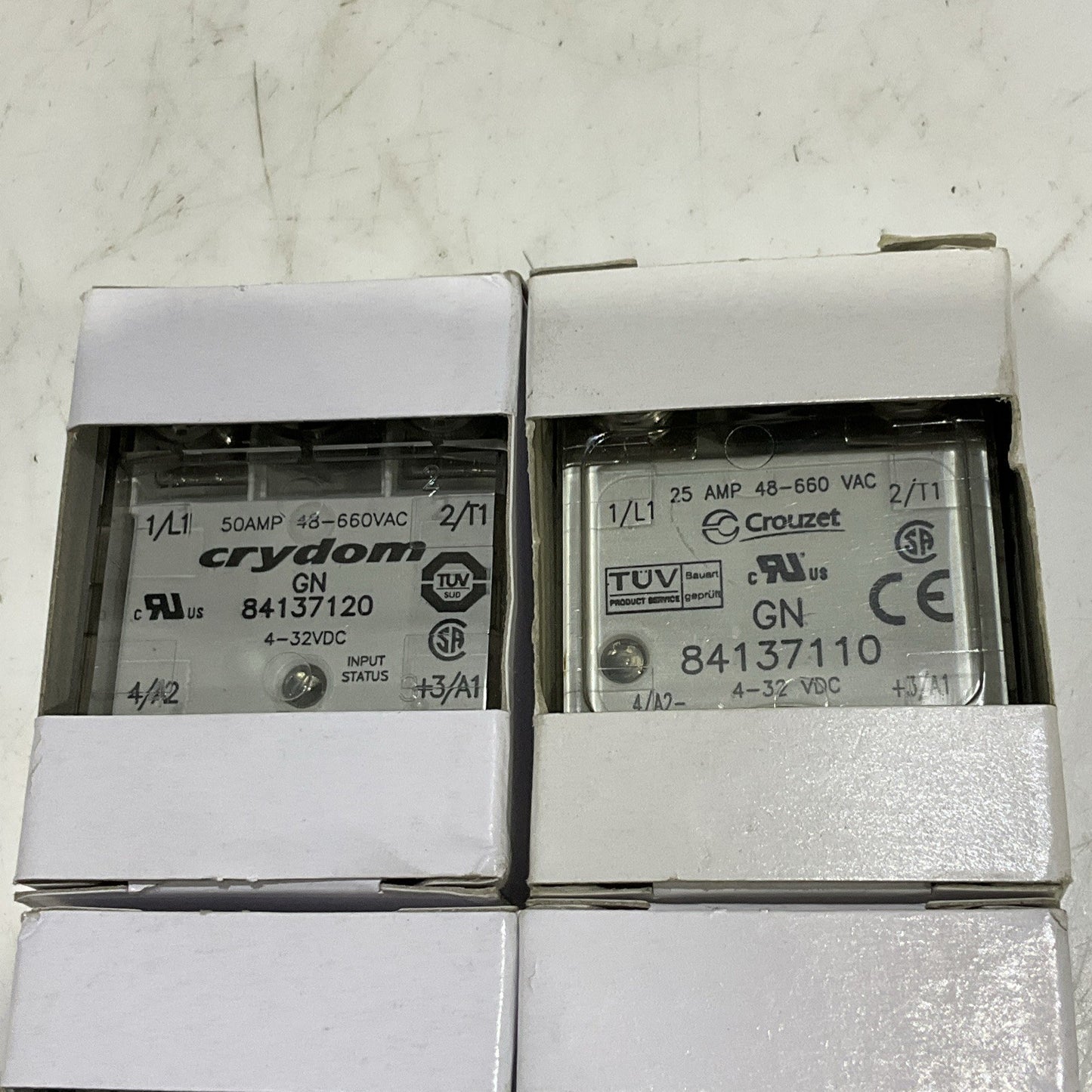 CROUZET CRYDOM GN84137110 SOLID STATE RELAY 25AMP 48-660 VAC LOT OF 4  Z2M