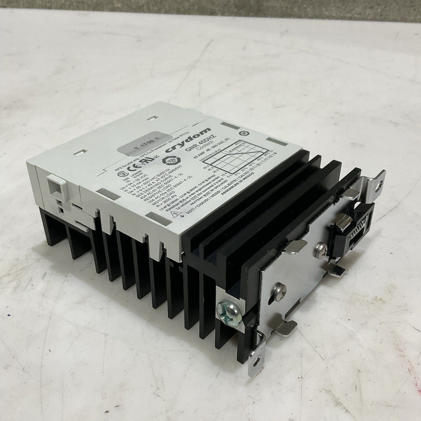 CRYDOM GNR45DHZ SOLID STATE RELAY COOLTECH 45 AMP 48-600VAC ZU Z2M