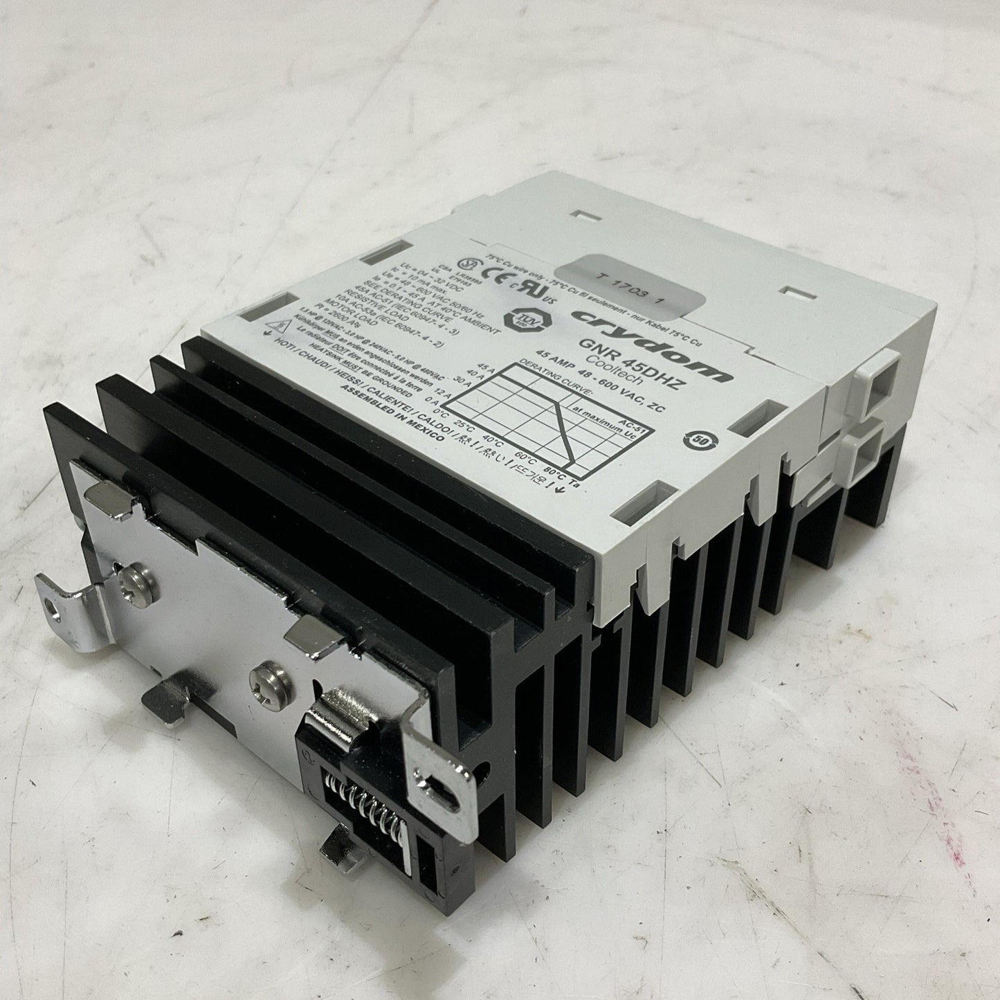 CRYDOM GNR45DHZ SOLID STATE RELAY COOLTECH 45 AMP 48-600VAC ZU Z2M