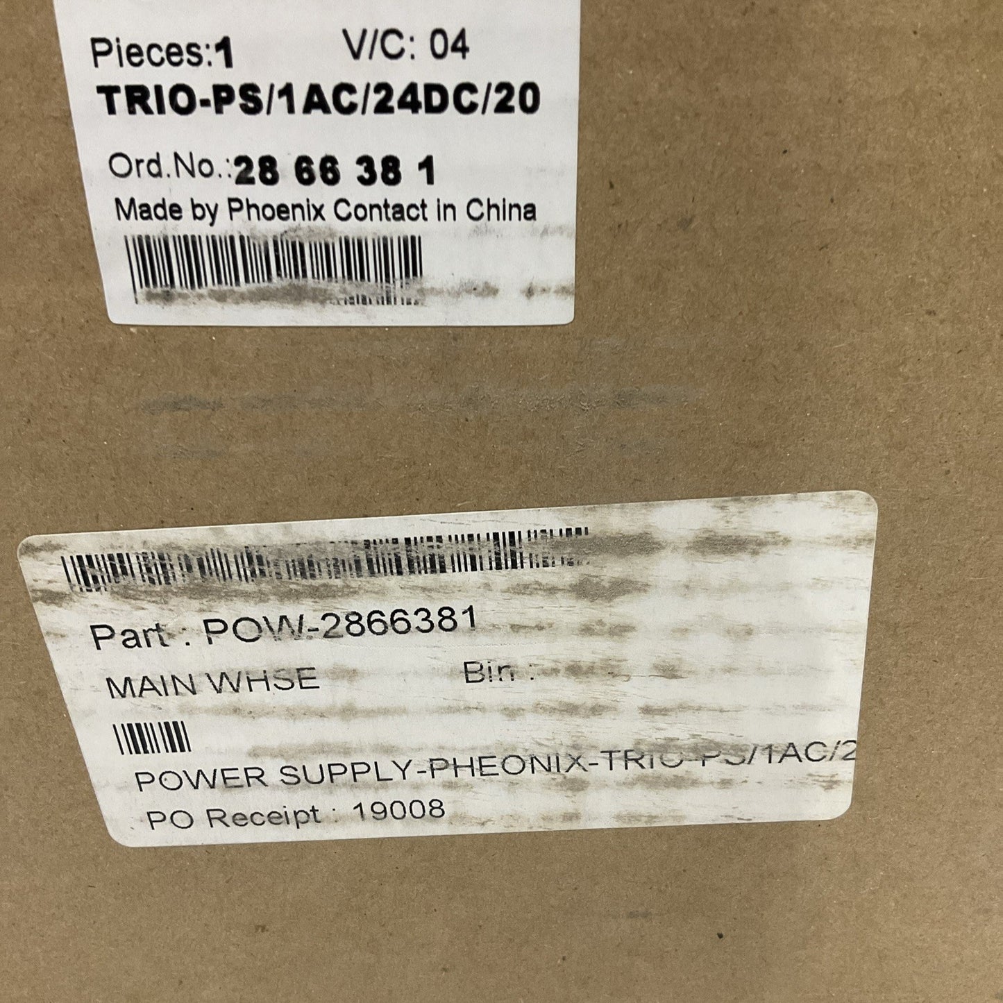 PHOENIX CONTACT TRIO-PS/AC/24DC/20 POWER SUPPLY 100-240 V NEW MFG SEALED Z2M