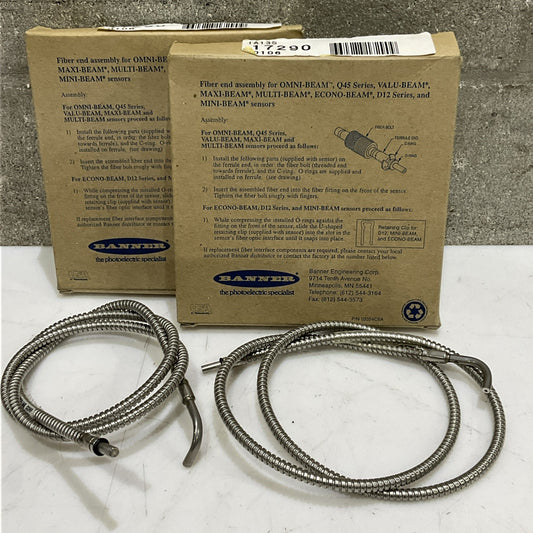 BANNER ENGINEERING IA13S 03354C6A FIBER OPTIC CABLE LOT OF 2 Z2M