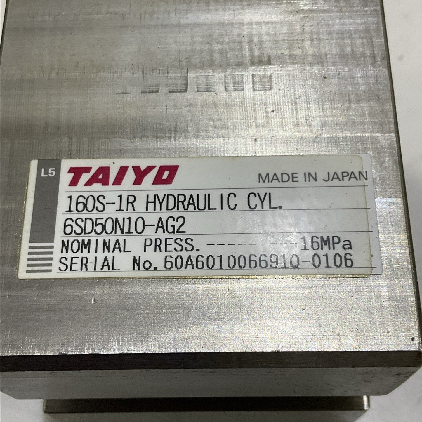 TAIYO 160S-1R 6SD50N10-AG2 HYDRAULIC CYLINDER 16 MPA Z2M