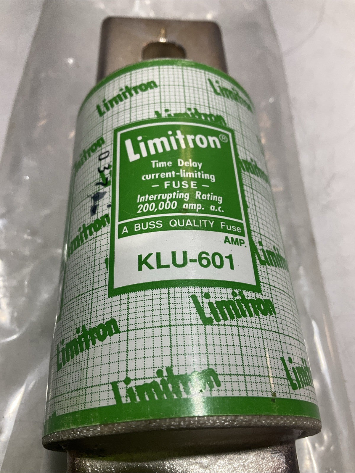 LIMITRON KLU-601 TIME DELAY CURRENT - LIMITING  FUSE 600V  200,000 A CLASS L U3S