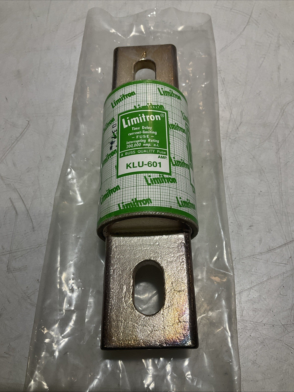LIMITRON KLU-601 TIME DELAY CURRENT - LIMITING  FUSE 600V  200,000 A CLASS L U3S