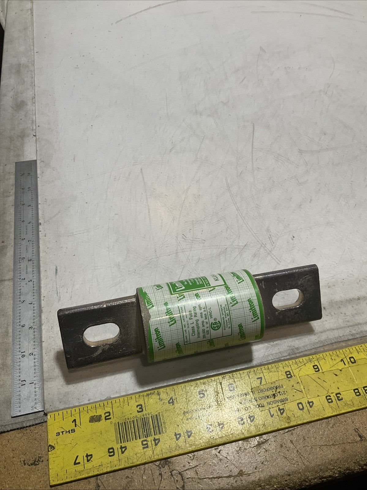 LIMITRON KLU-601 TIME DELAY CURRENT - LIMITING  FUSE 600V  200,000 A CLASS L U3S