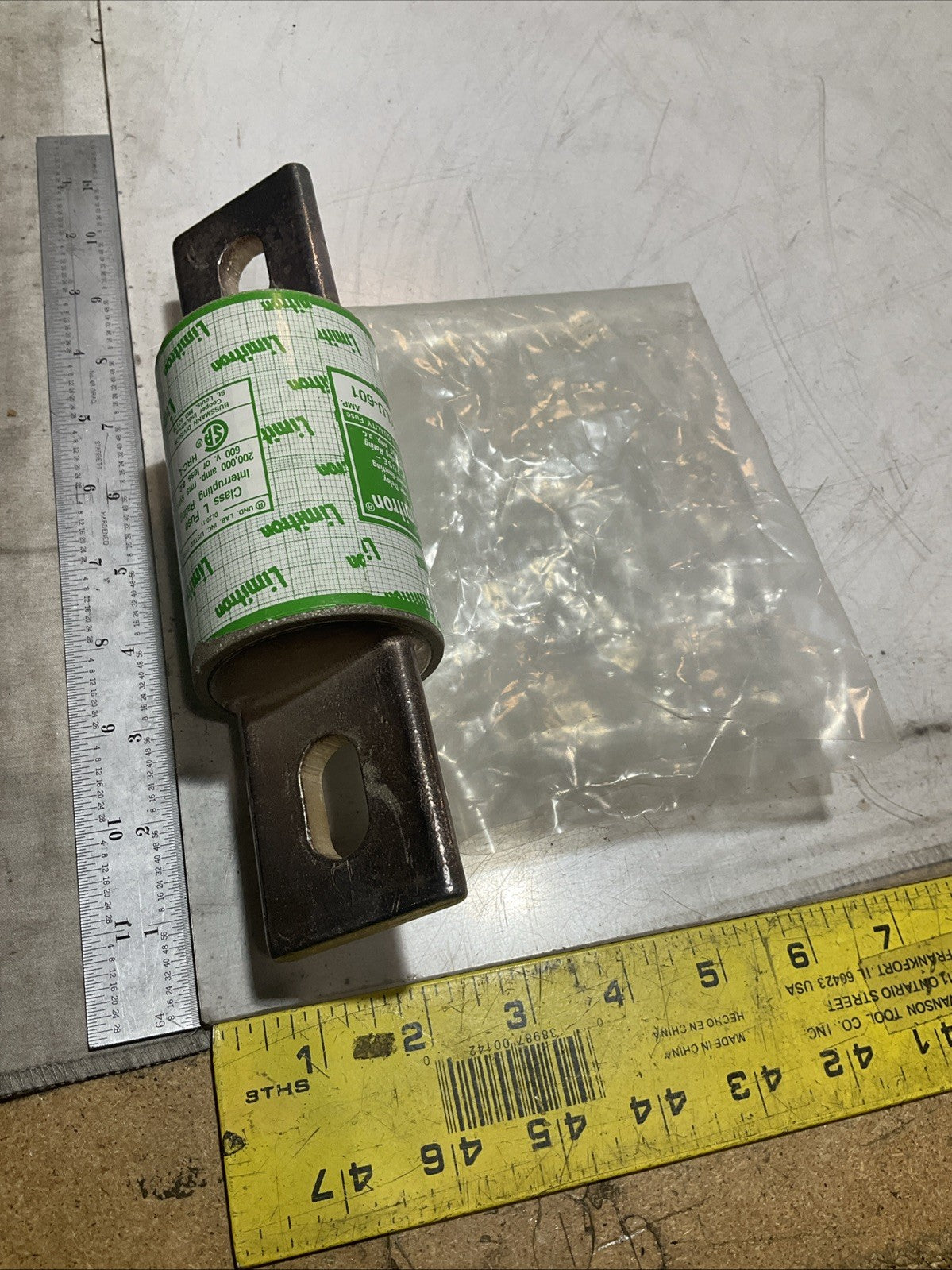 LIMITRON KLU-601 TIME DELAY CURRENT - LIMITING  FUSE 600V  200,000 A CLASS L U3S