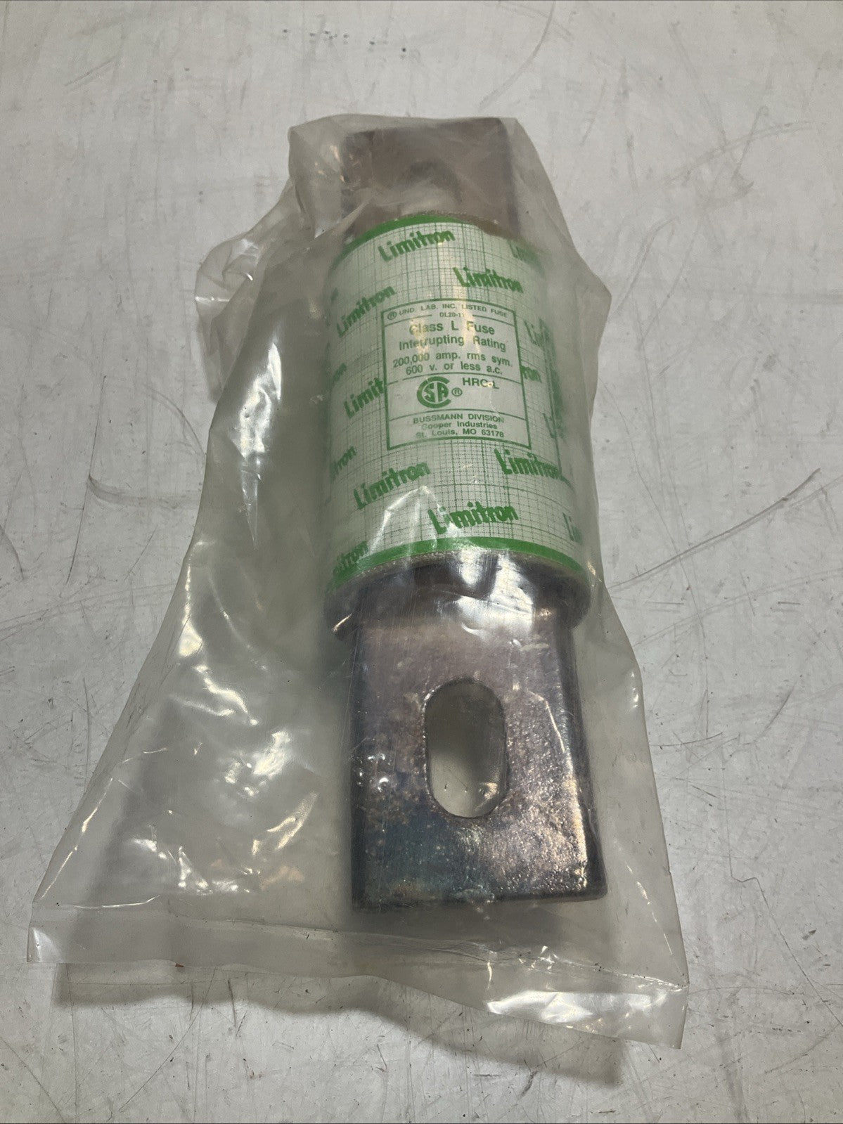 LIMITRON KLU-601 TIME DELAY CURRENT - LIMITING  FUSE 600V  200,000 A CLASS L U3S