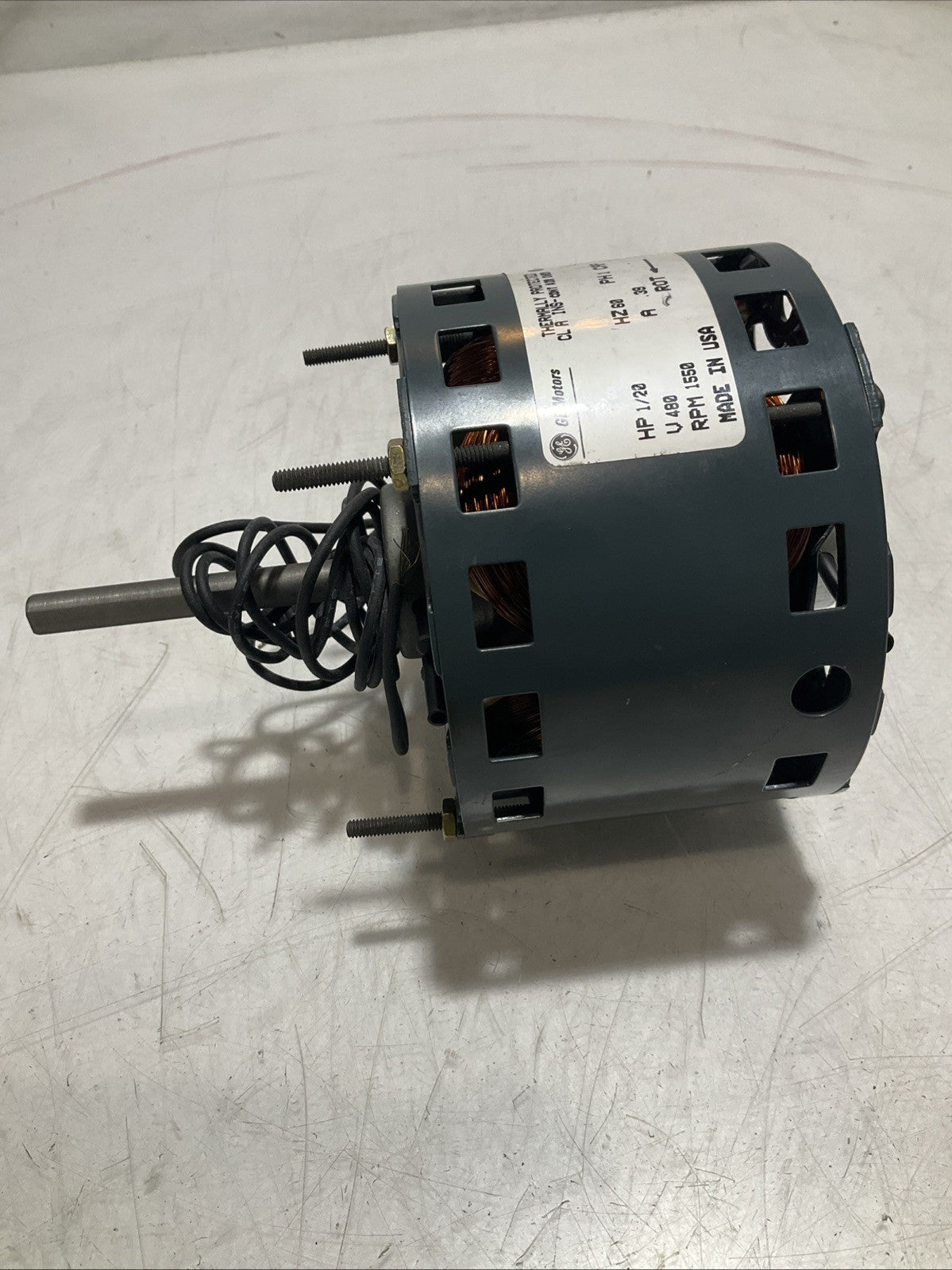 GE MOTORS 1/20 HP 1550RPM 5KSP29DK 2062BS MOTOR THERMALLY PROTECTED 476