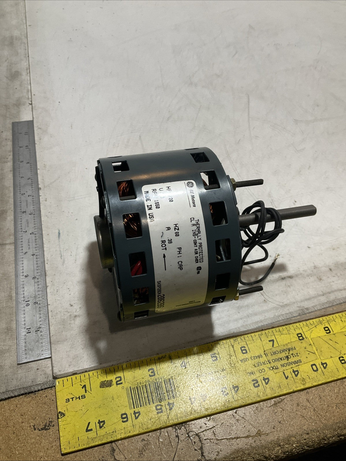 GE MOTORS 1/20 HP 1550RPM 5KSP29DK 2062BS MOTOR THERMALLY PROTECTED 476