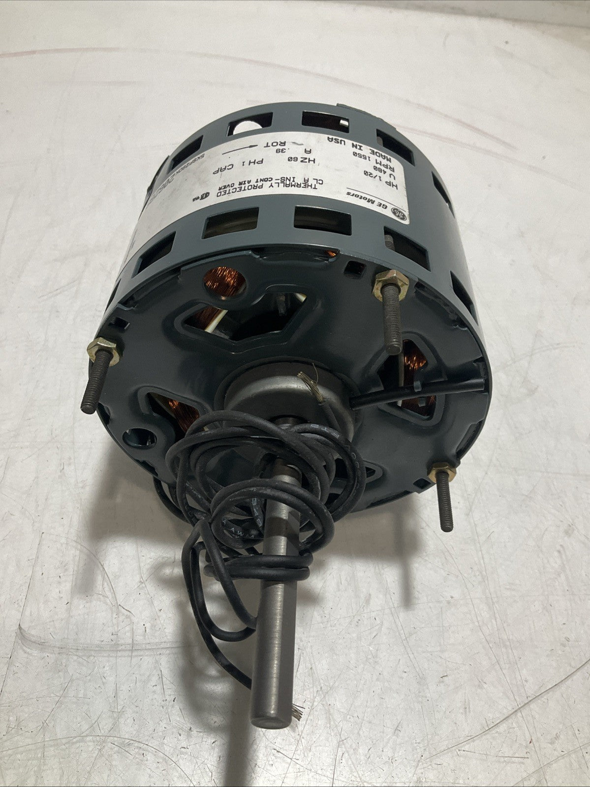 GE MOTORS 1/20 HP 1550RPM 5KSP29DK 2062BS MOTOR THERMALLY PROTECTED 476