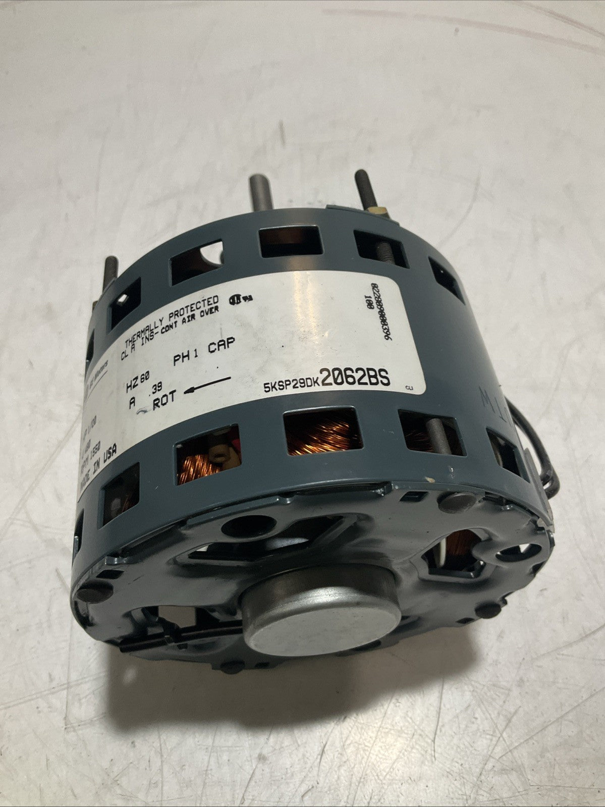 GE MOTORS 1/20 HP 1550RPM 5KSP29DK 2062BS MOTOR THERMALLY PROTECTED 476