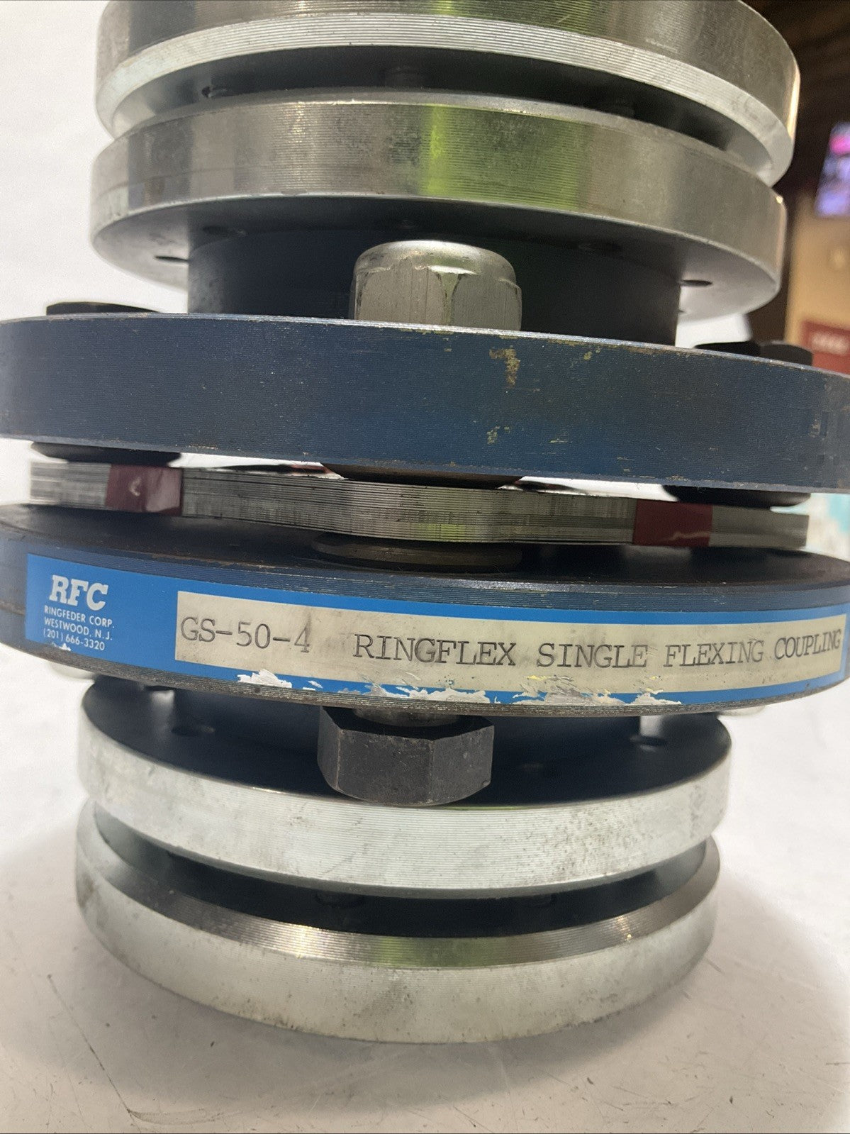 RINGFEDER  GS-50-4 SINGLE FLEXING COUPLING  UPPER MOUNTAIN TORQUE 12NM U3S