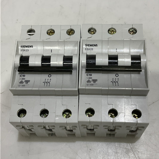 SIEMENS 5SX23 C6 CIRCUIT BREAKER 5 S X 23 3 POLE 480 V LOT OF 2 Z2M