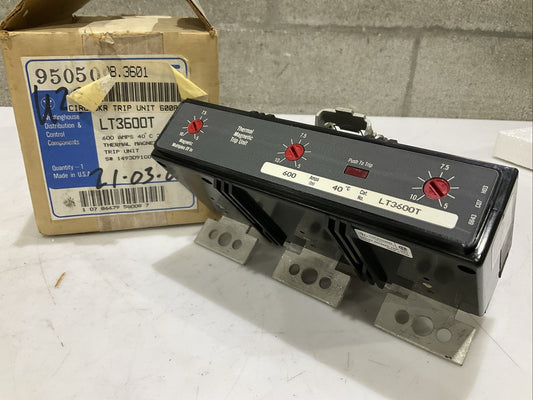 WESTINGHOUSE LT3600T THERMAL MAGNETIC TRIP UNIT 600 A 3 P 40 C Z2M