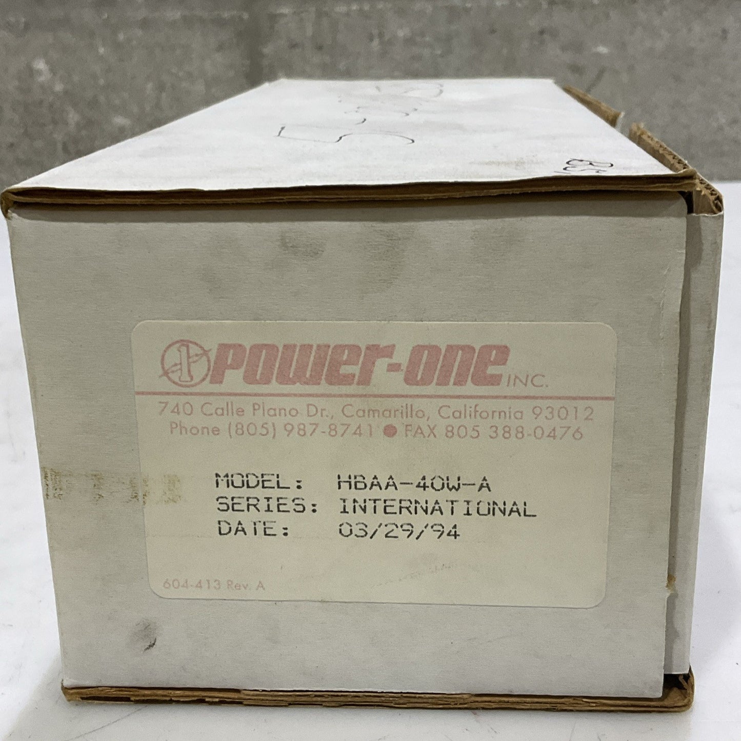 POWER ONE HBAA-40W-A POWER SUPPLY 5 VDC 3 A INTERNATIONAL SERIES Z2M