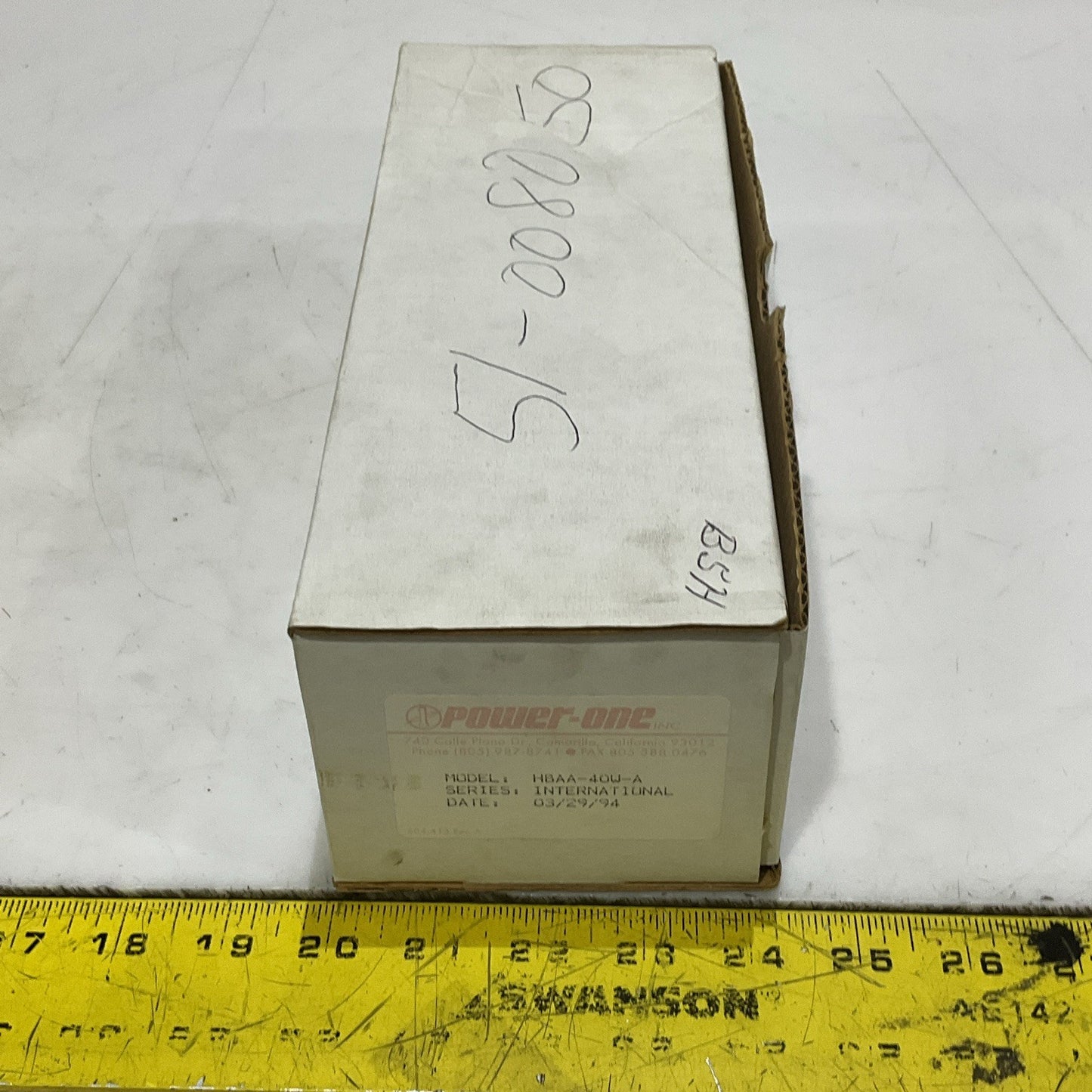 POWER ONE HBAA-40W-A POWER SUPPLY 5 VDC 3 A INTERNATIONAL SERIES Z2M