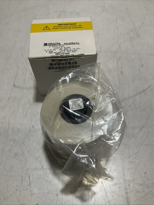 BRADY HANDIMARK  142271-27374026  WHITE VINYL 2.0X50 50.8MX15.2 LABEL  TAPE Z2M