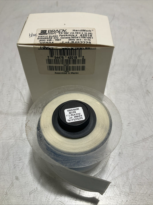 BRADY HANDIMARK  Y6084 42133 -42018 BLUE VINYL 0.50X50 12.7MX15.2  Z2M