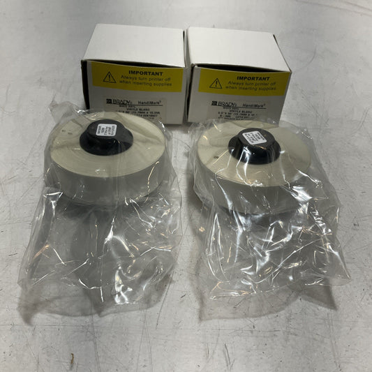 BRADY Y1306657 B-595- 142269 0.5X50 12.7MMX15.2M WHITE VINY LABELS  QTY 2 Z2M