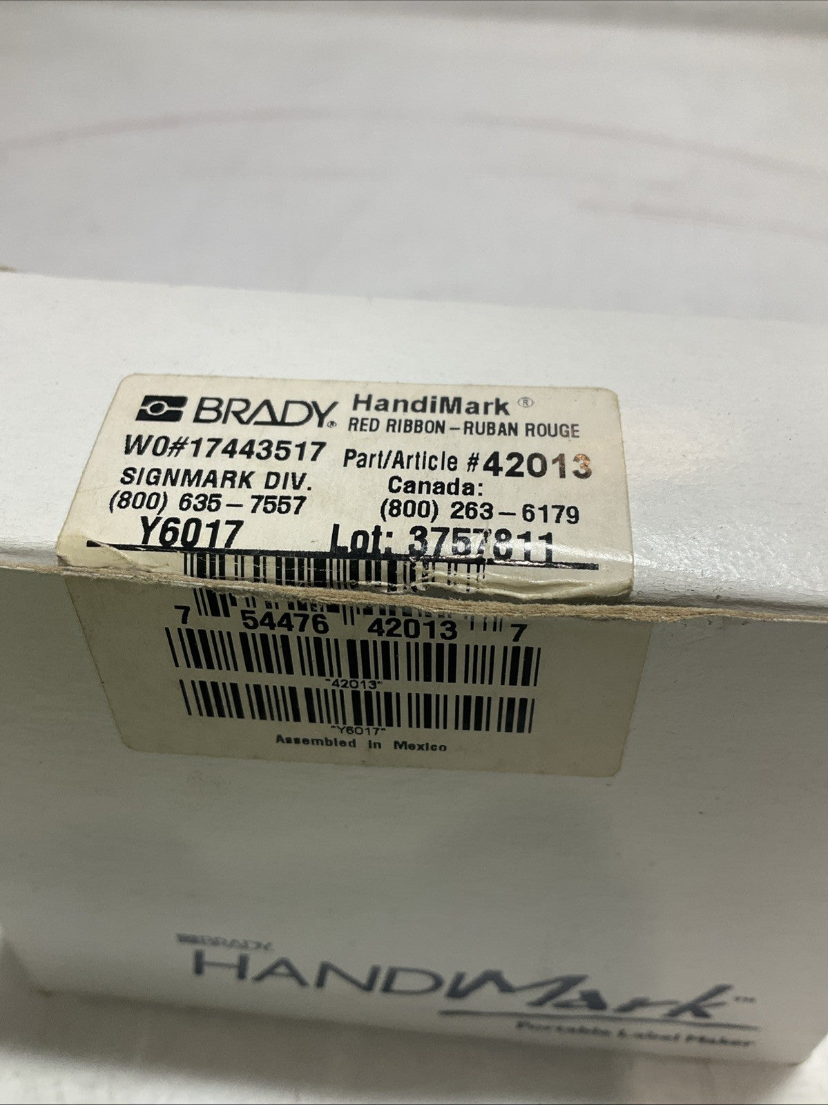 BRADY  HANDIMARK 42013 RED PRINTER RIBBON LOT OF 2 Z2M
