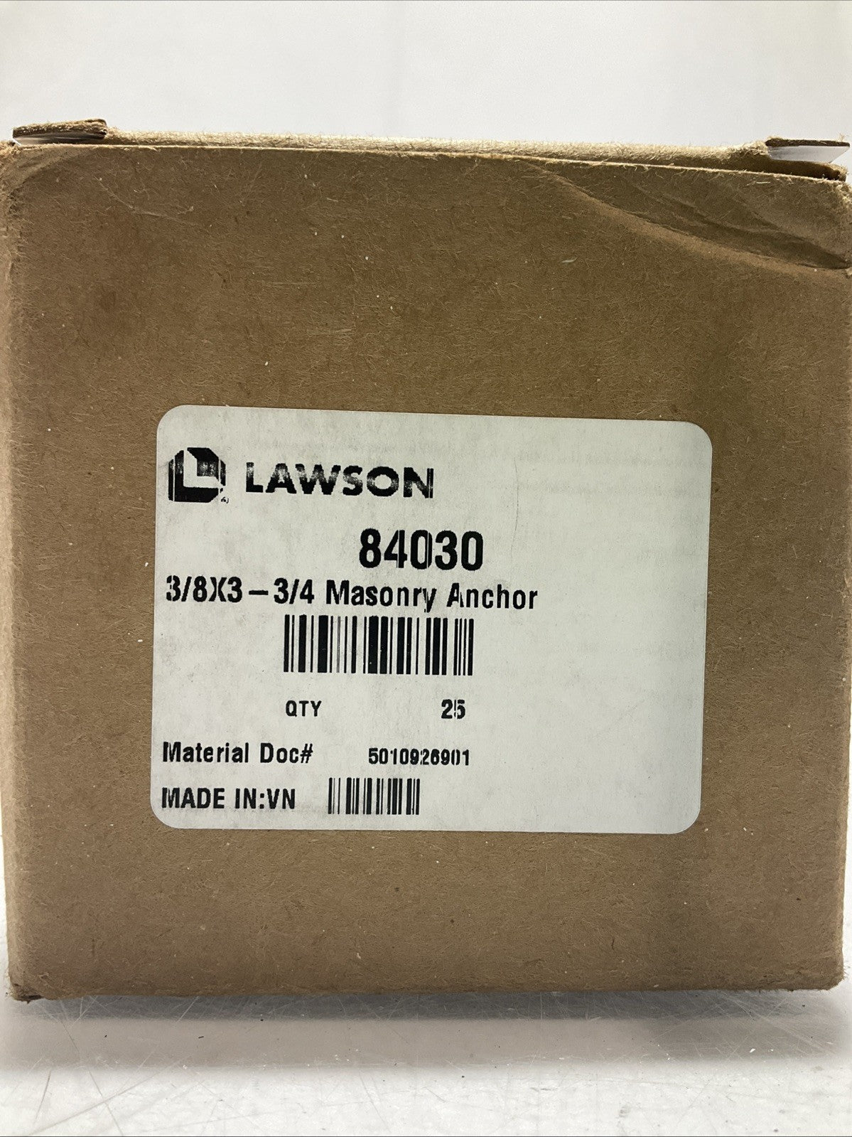 LAWSON  84030  3/8X3-3/4 MASONRY TYPE STUD BOLT ANCHOR STEEL  LOT OF 25 Z2M