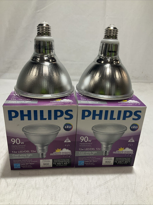 PHILIPS LED 90W  12W LED/DEL12W COOL WHITE LIGHT 900BRIGHTNESS LOT OF 2 Z2M