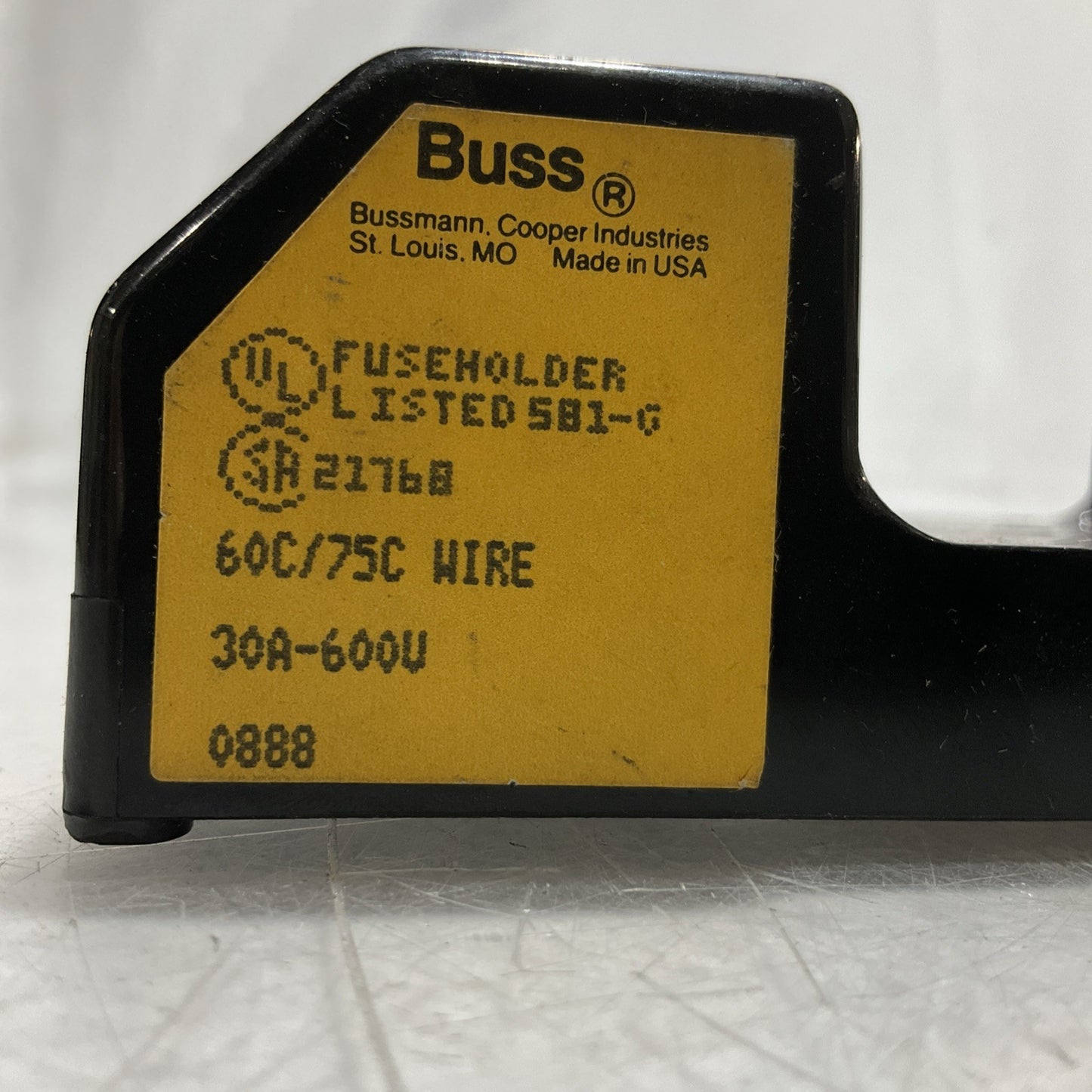 BUSS  H60030-3C  FUSE HOLDER 30A-600V  60C/75 WIRE  LOT OF 3 Z2M