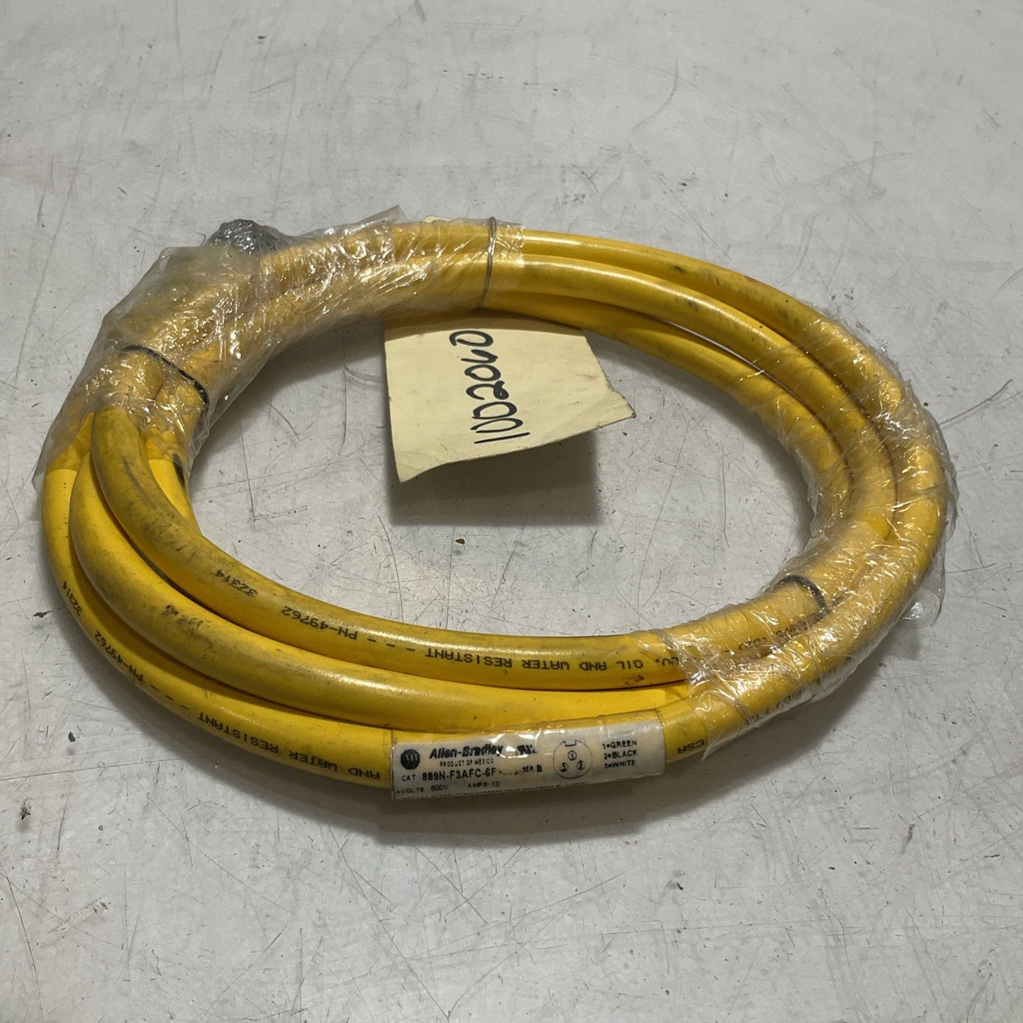 ALLEN-BRADLEY  889N-F3AFC-6F  600V  MPS13 PROX SWITCH CABLE U3S