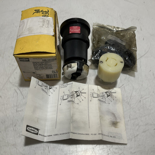HUBBELL  HBL2433SW AC CONNECTOR BODY  20A 480V FEMALE BLACK WATERTIGHT U3S
