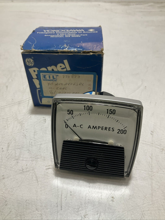 YOKOGAWA YE-250240LSRL  A-C AMPERES DIAL PANEL  METER  Z2M