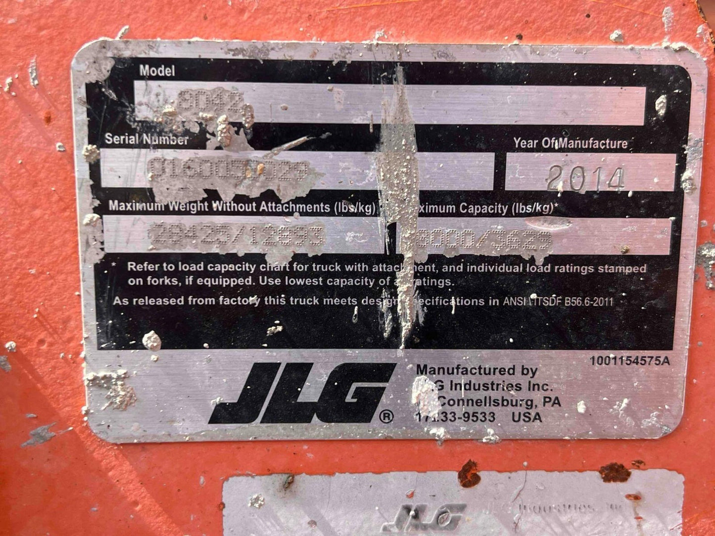 2014 JLG SKYTRAK TELEHANDLER MODEL 8042, CUMMINS DIESEL, 8000LB CAPACITY, 42FT