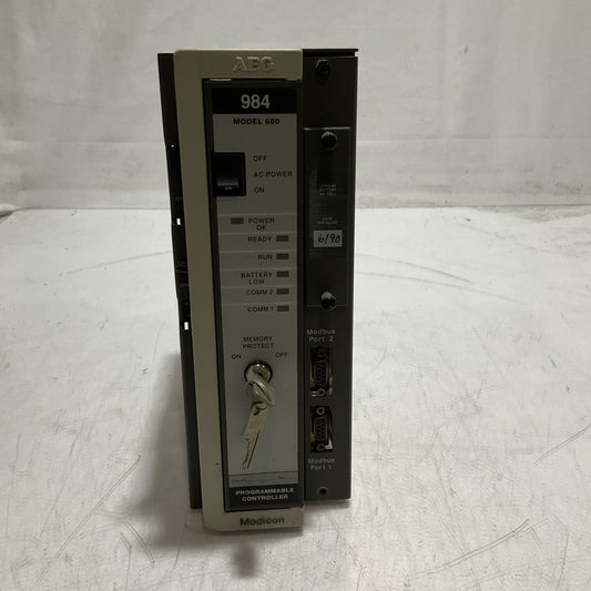 MODICON  PC-0984-680-984 INDUSTRIAL  CONTROL SYSTEM  PROGRAMMABLE CONTROLLER Y2M
