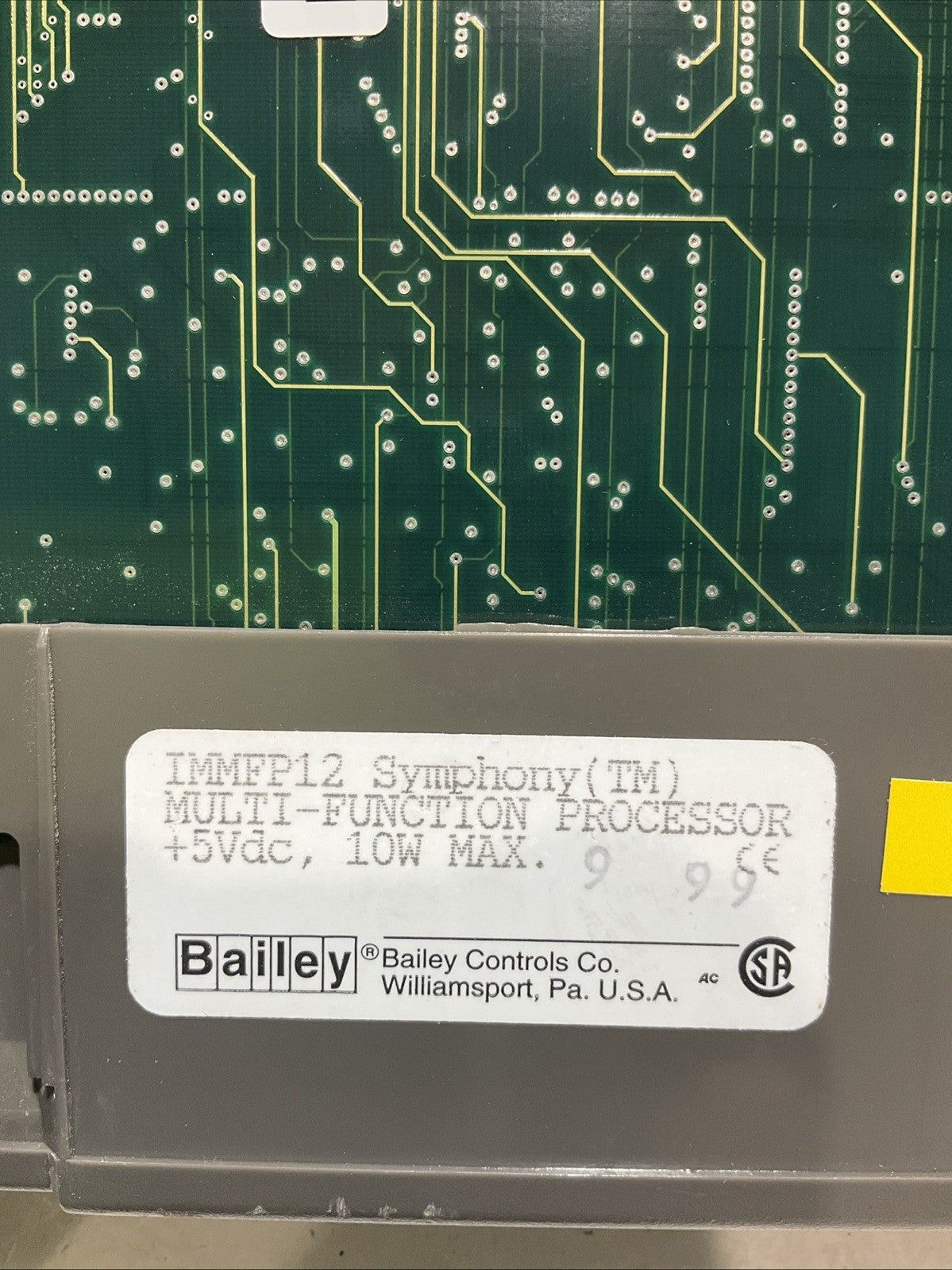 ABB;BAILEY CONTROLS  IMMFP12 6643385A1 MULTI FUNCTION PROCESSOR MODULE  5VDC Y2M