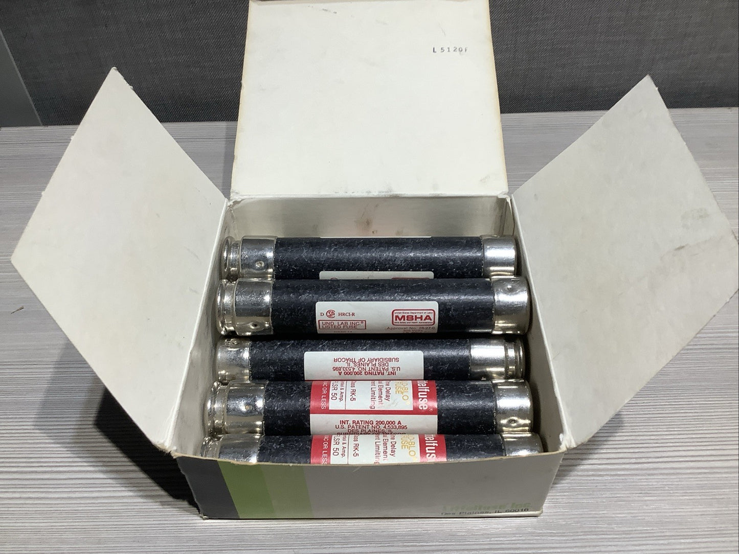 LITTELFUSE SLO-BLO FUSES FLSR 50 LOT OF 7 VOLTAGE 600 Z2M