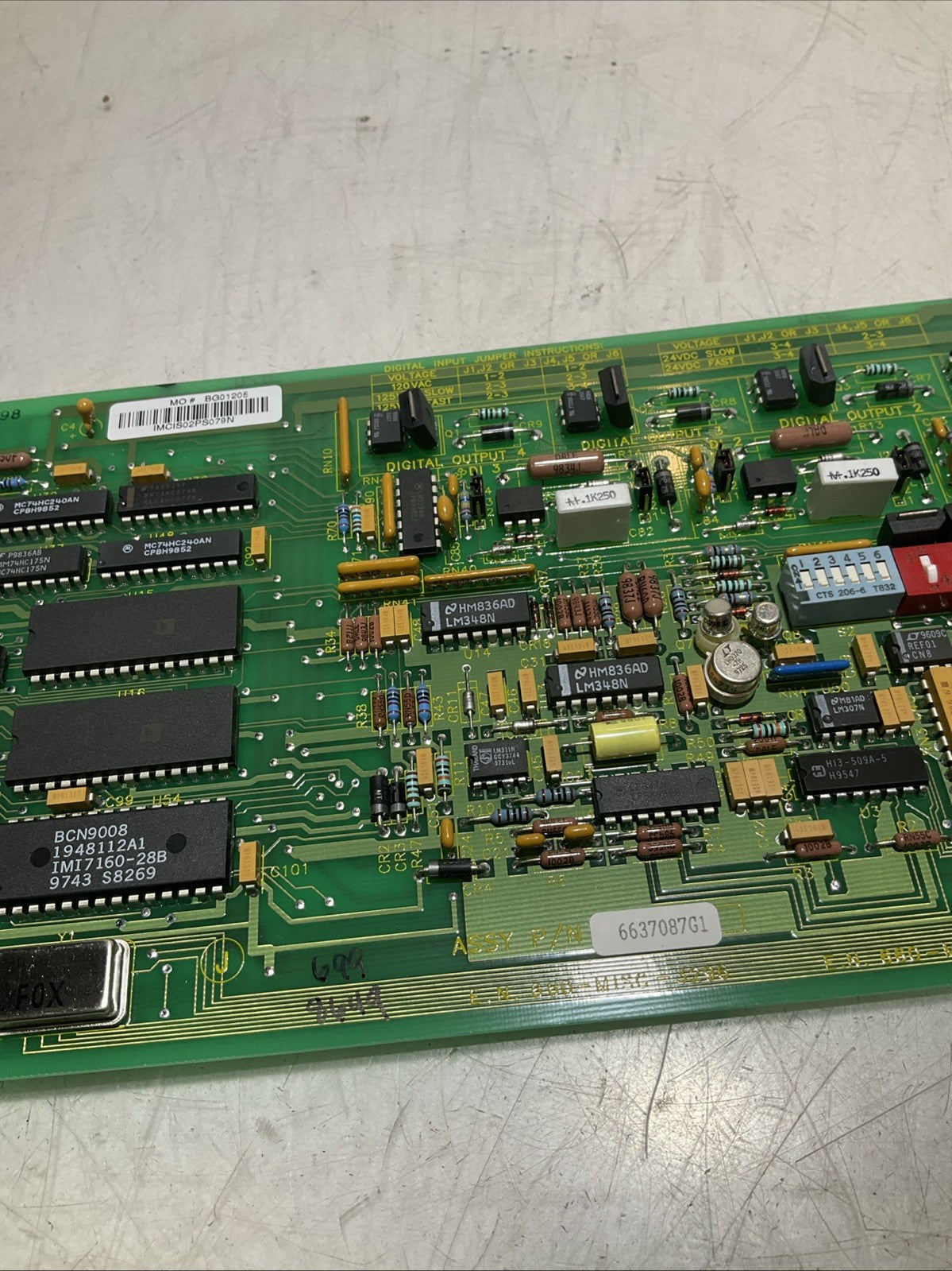 ABB; BAILEY INFI90 IMCIS02 - 6637086KI CONTROL L/O SLAVE  MODULE 15VDC 2.4VA Y2M