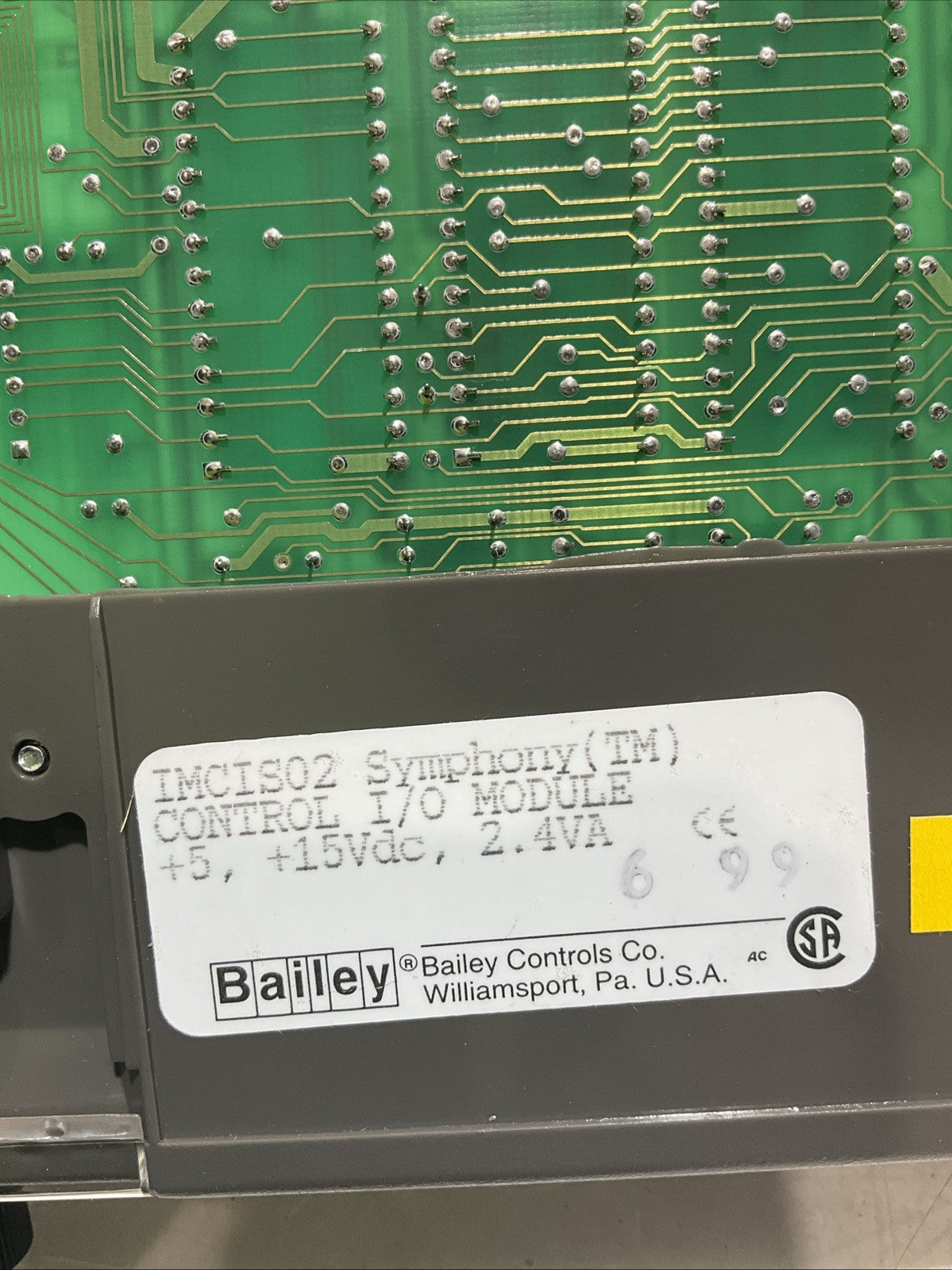 ABB; BAILEY INFI90 IMCIS02 - 6637086KI CONTROL L/O SLAVE  MODULE 15VDC 2.4VA Y2M