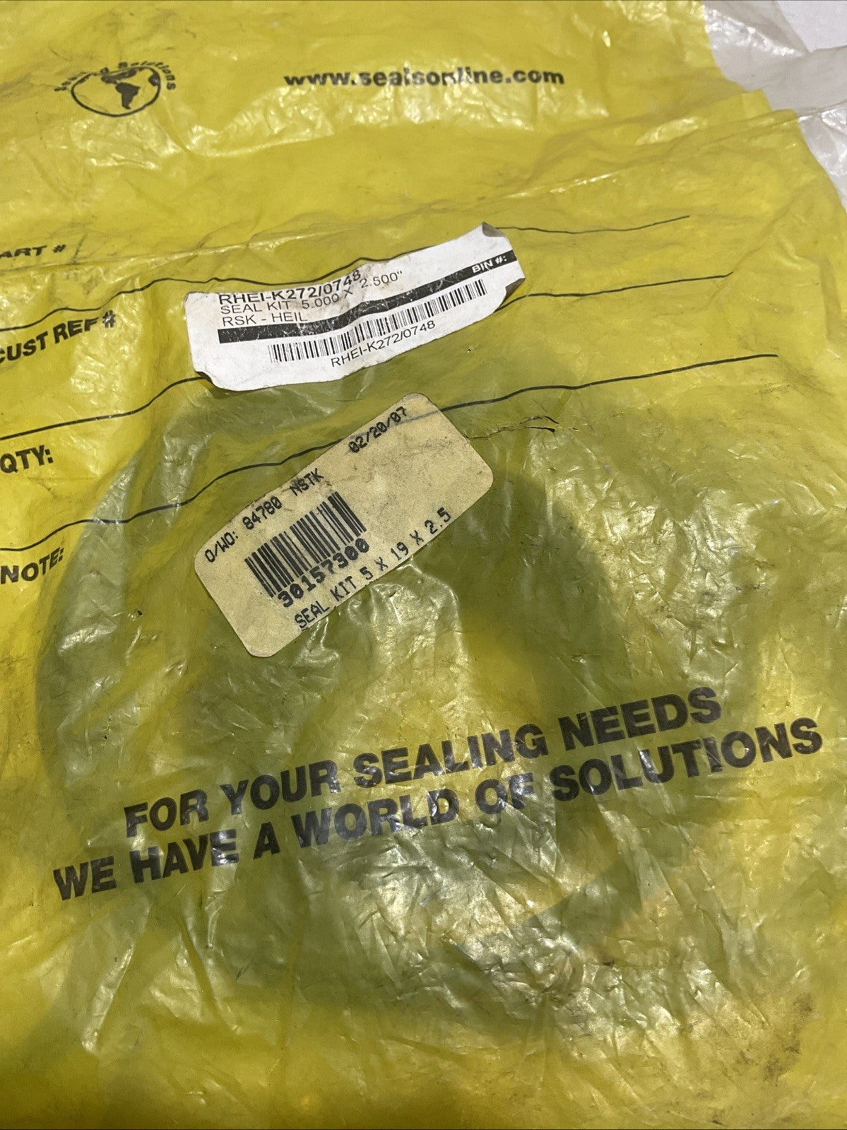 SEALING SOLUTION  RHEI-K272/0748-84780 SEAL KIT 5.0X2.5 LOT OF 2 Y2M