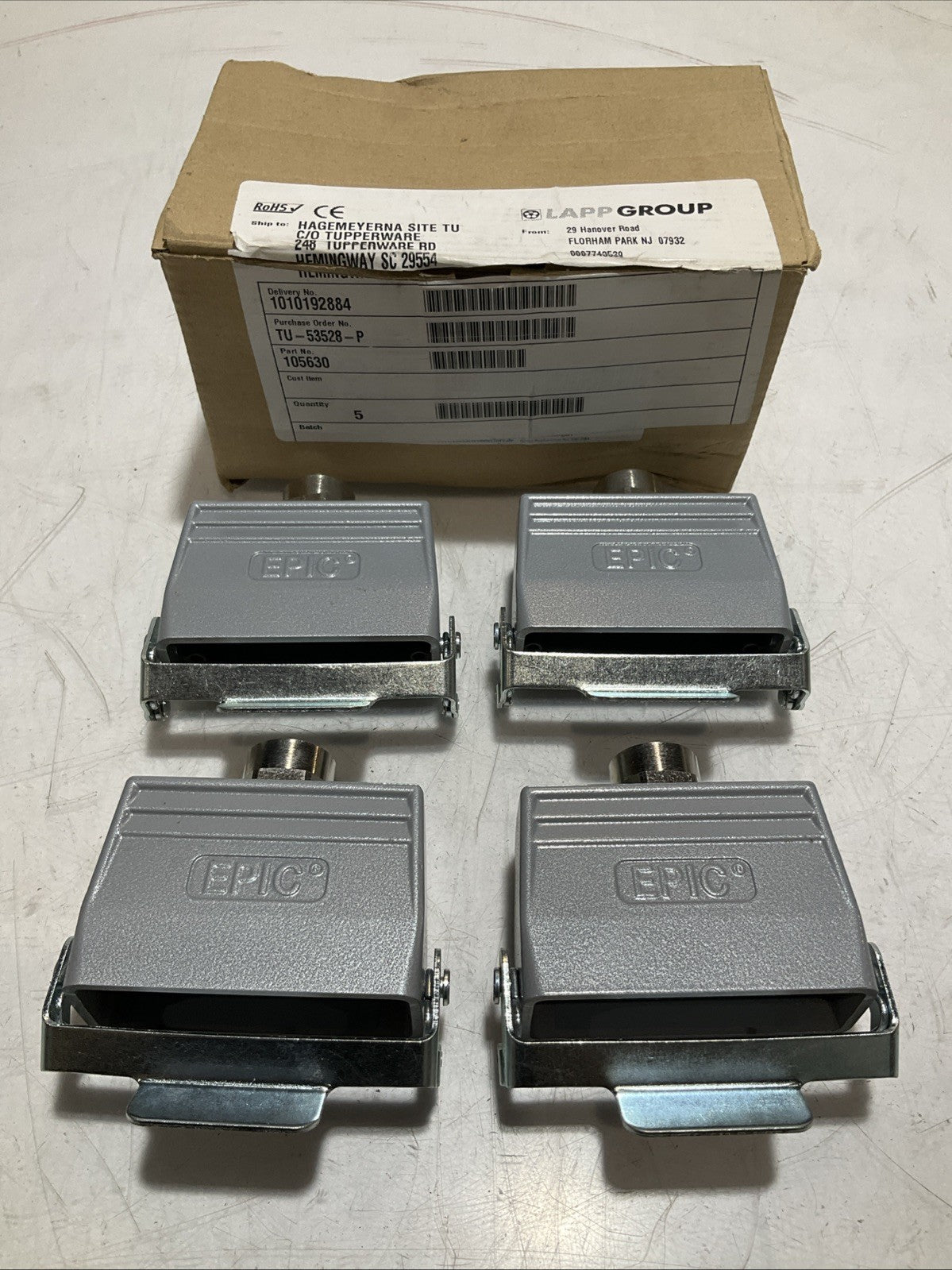 LAPP GROUP - EPIC  105630 HEAVY DUTY INTERCONNECTS CONNECTORS LOT OF  4 Z2M