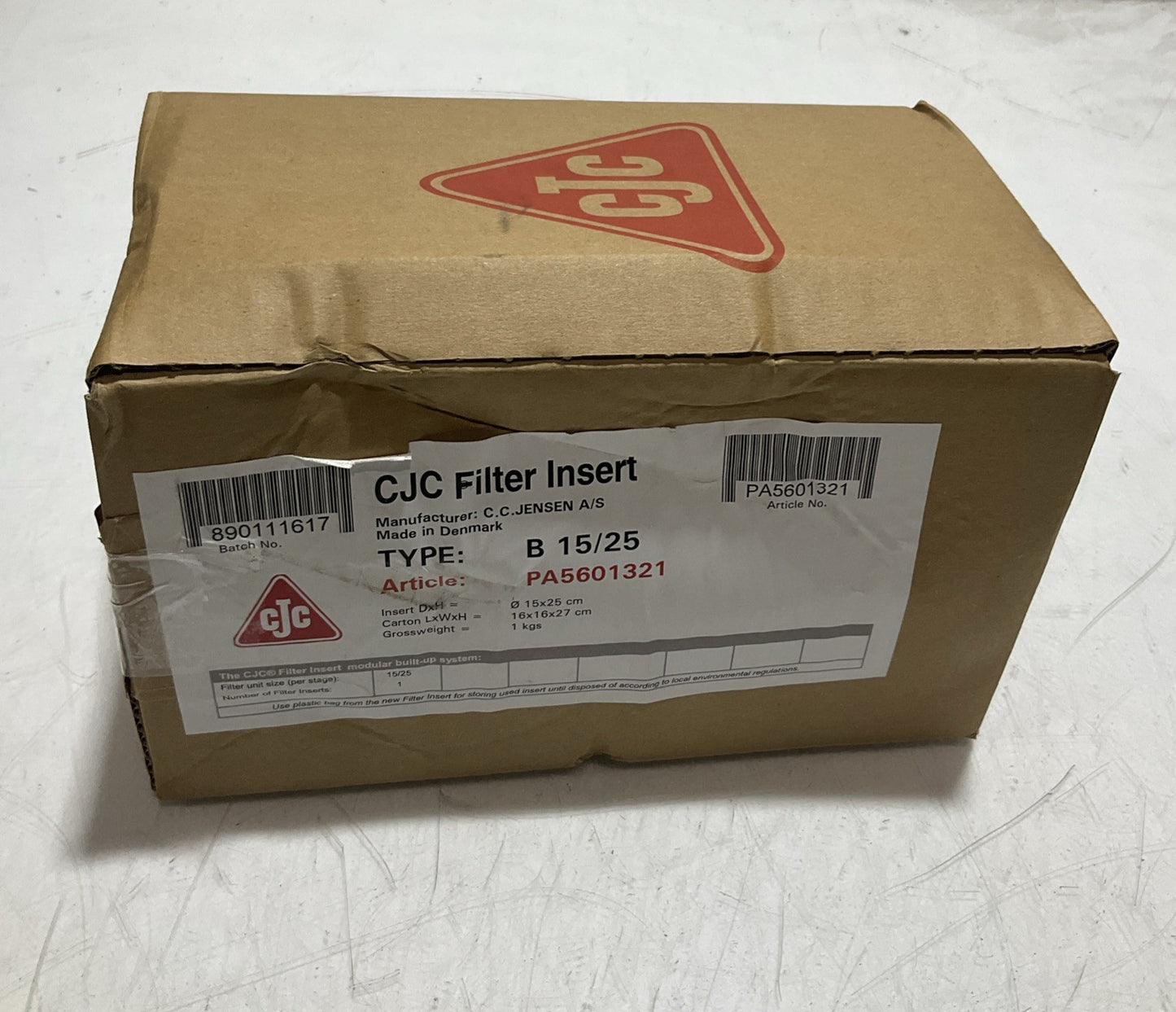 CJC   FILTER INSERT  B15/25 - PA5601321 FILTER REPLACEMENT SEPARATOR  Z2M