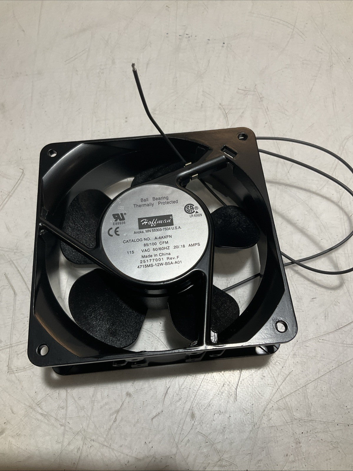 HOFFMAN A4AXFN COOLING FAN 115V 50/60HZ U3S