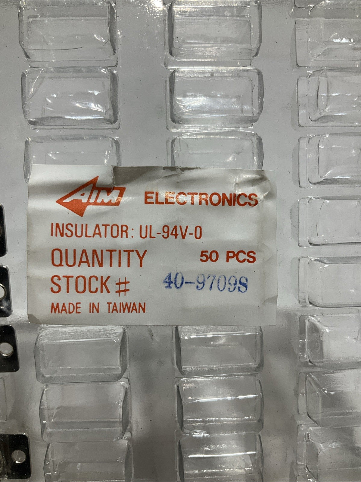 AIM ELECTRONICS  UL-94V-0  ELECTRONIC  INSULATOR LOT OF  13 Z2M